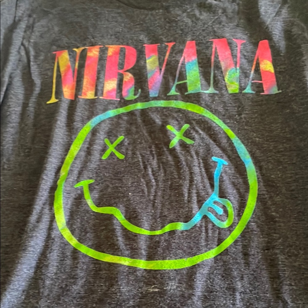 Nirvana Graphic Tee with Colorful Logo